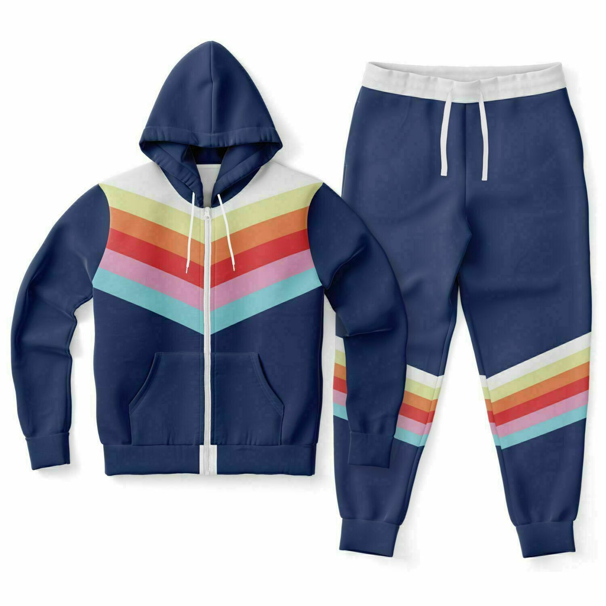 Pastel Sunrise Unisex Ziphoodie and Jogger Set