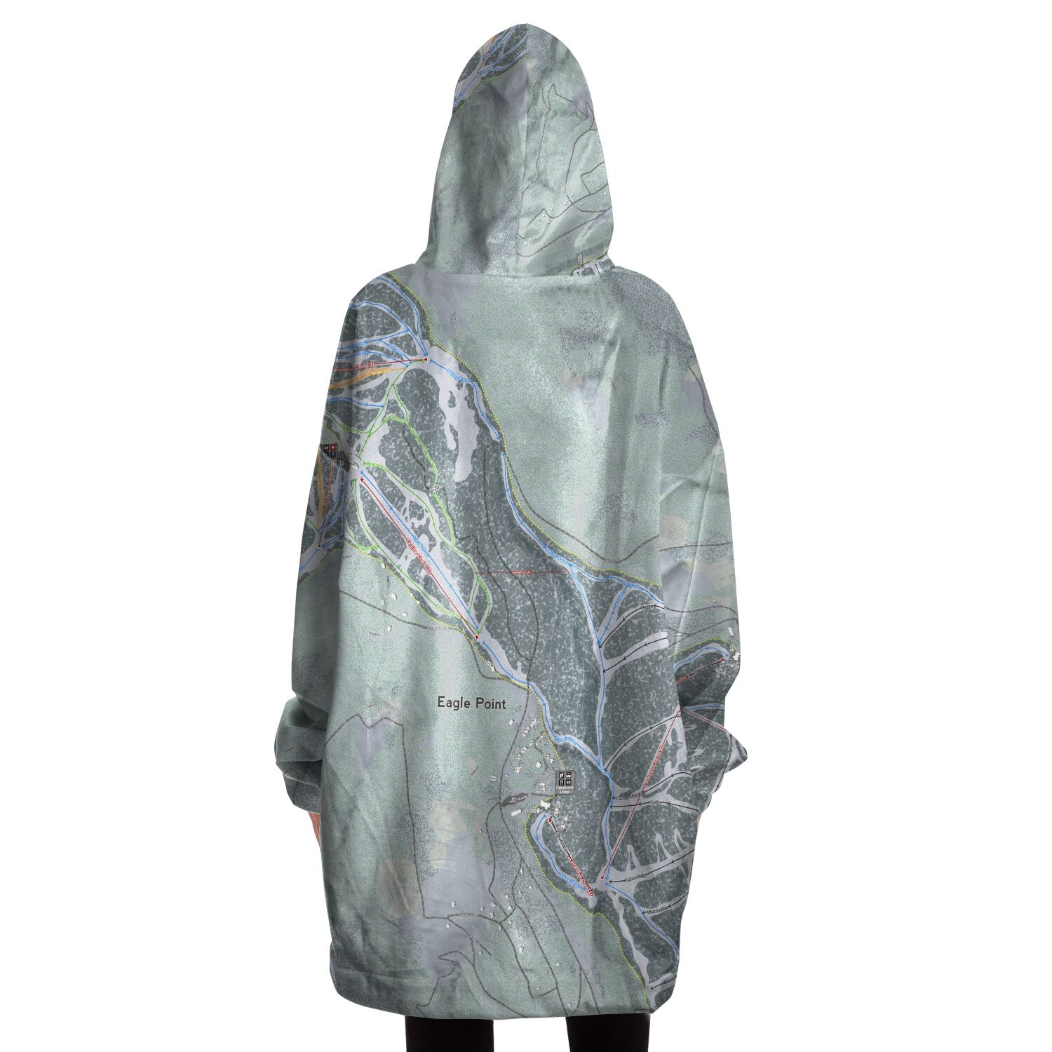 Eagle Point, Utah Ski Trail Map - Snug Hoodie