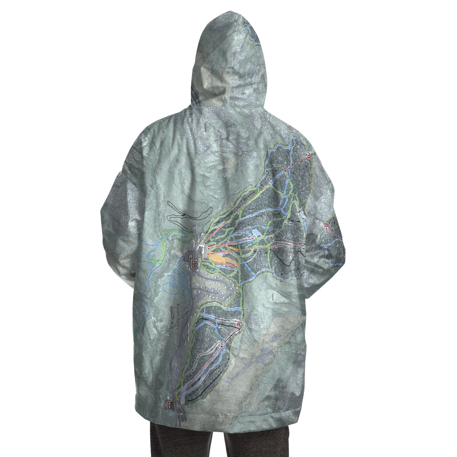 Bolton Valley, Vermont Ski Trail Map - Snug Hoodie