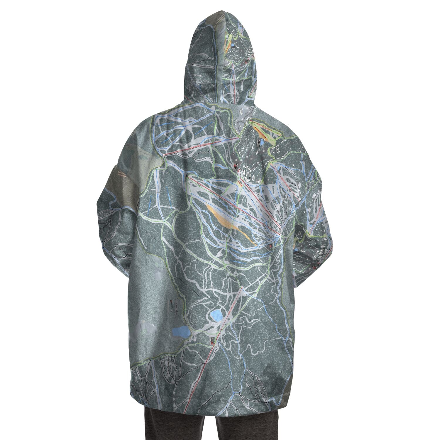 SilverStar, British Columbia Ski Trail Map Snug Hoodie