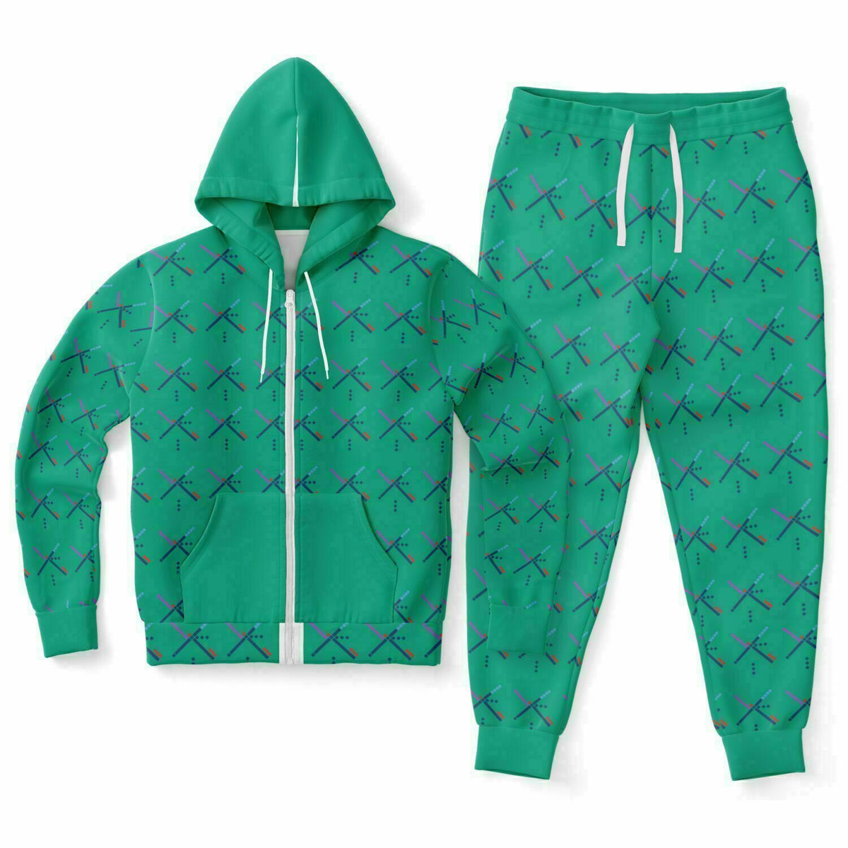 PDX Airport Unisex Ziphoodie And Jogger Set