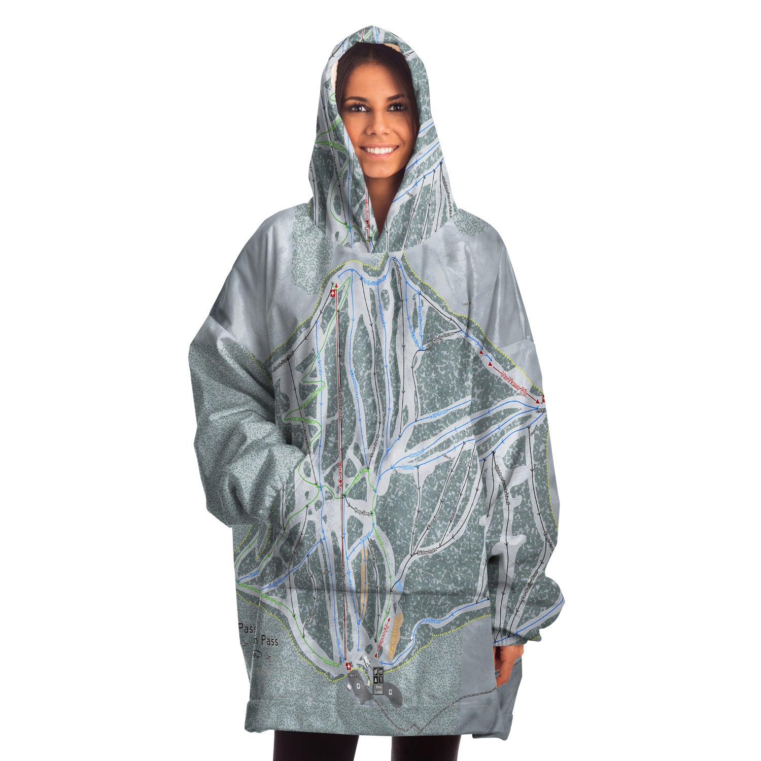 Teton Pass, Oregon Trail Map Snug Hoodie