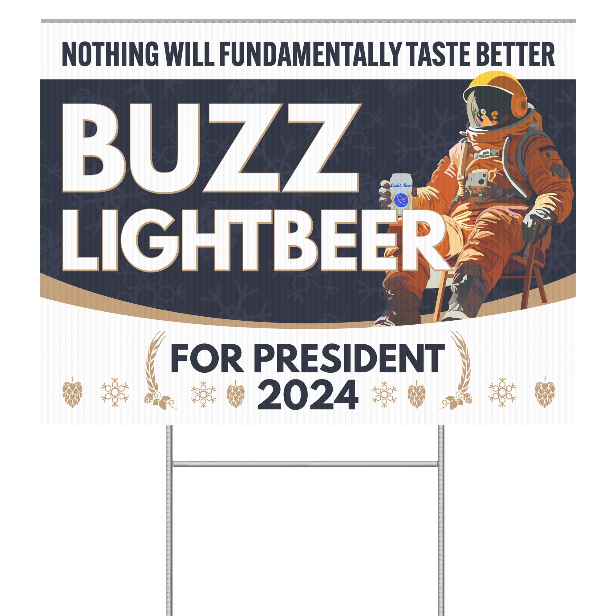 Buzz Lightbeer For President 2024 Yard Sign