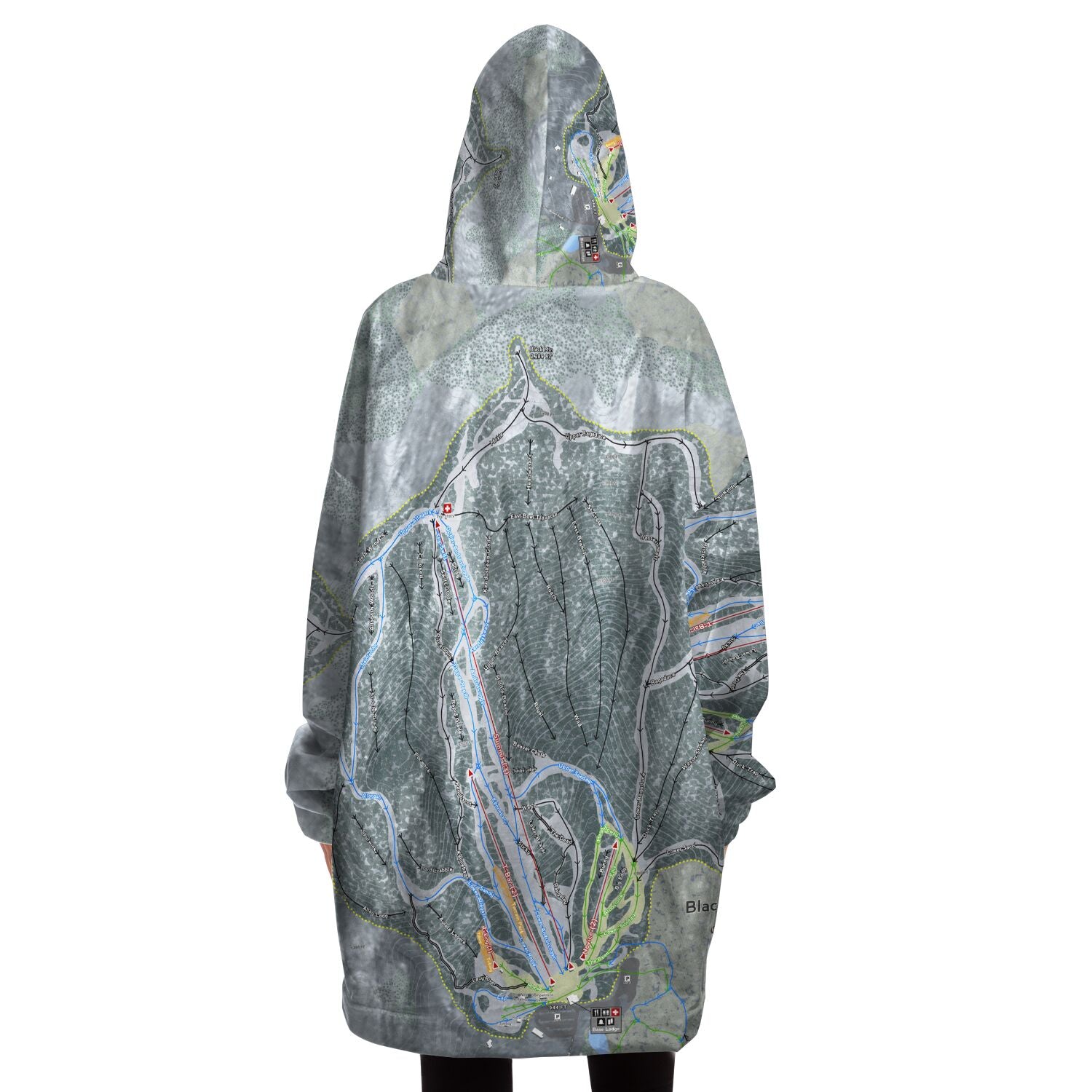 Black Mountain, Maine Ski Trail Map - Snug Hoodie