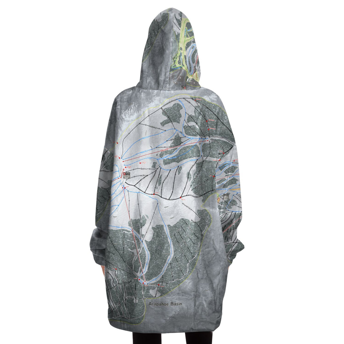 Arapahoe Basin, Colorado Ski Trail Map - Snug Hoodie