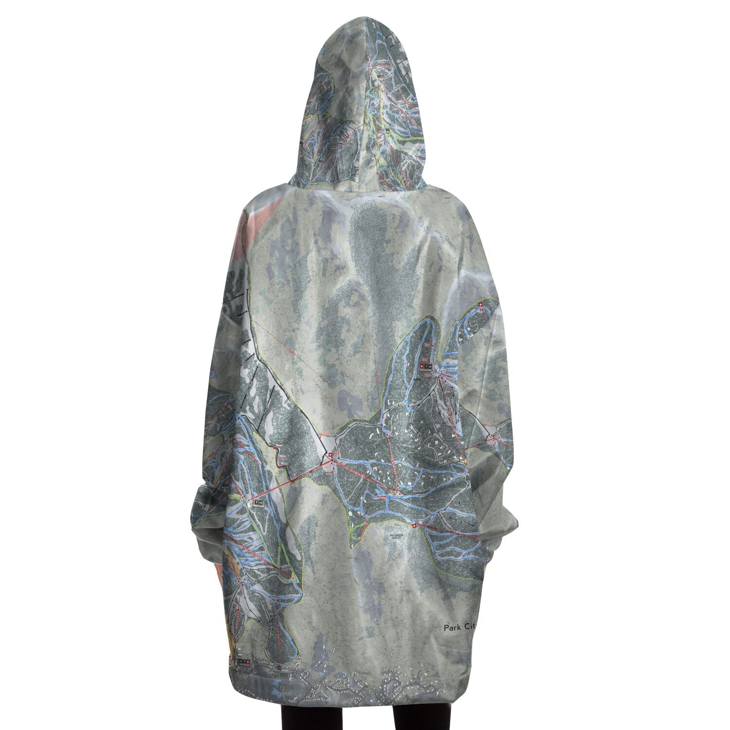 Park City, Utah Ski Trail Map - Snug Hoodie