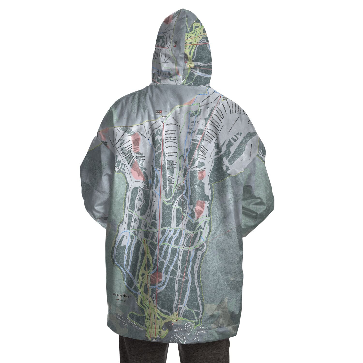 Kicking Horse, British Columbia Ski Trail Map - Snug Hoodie