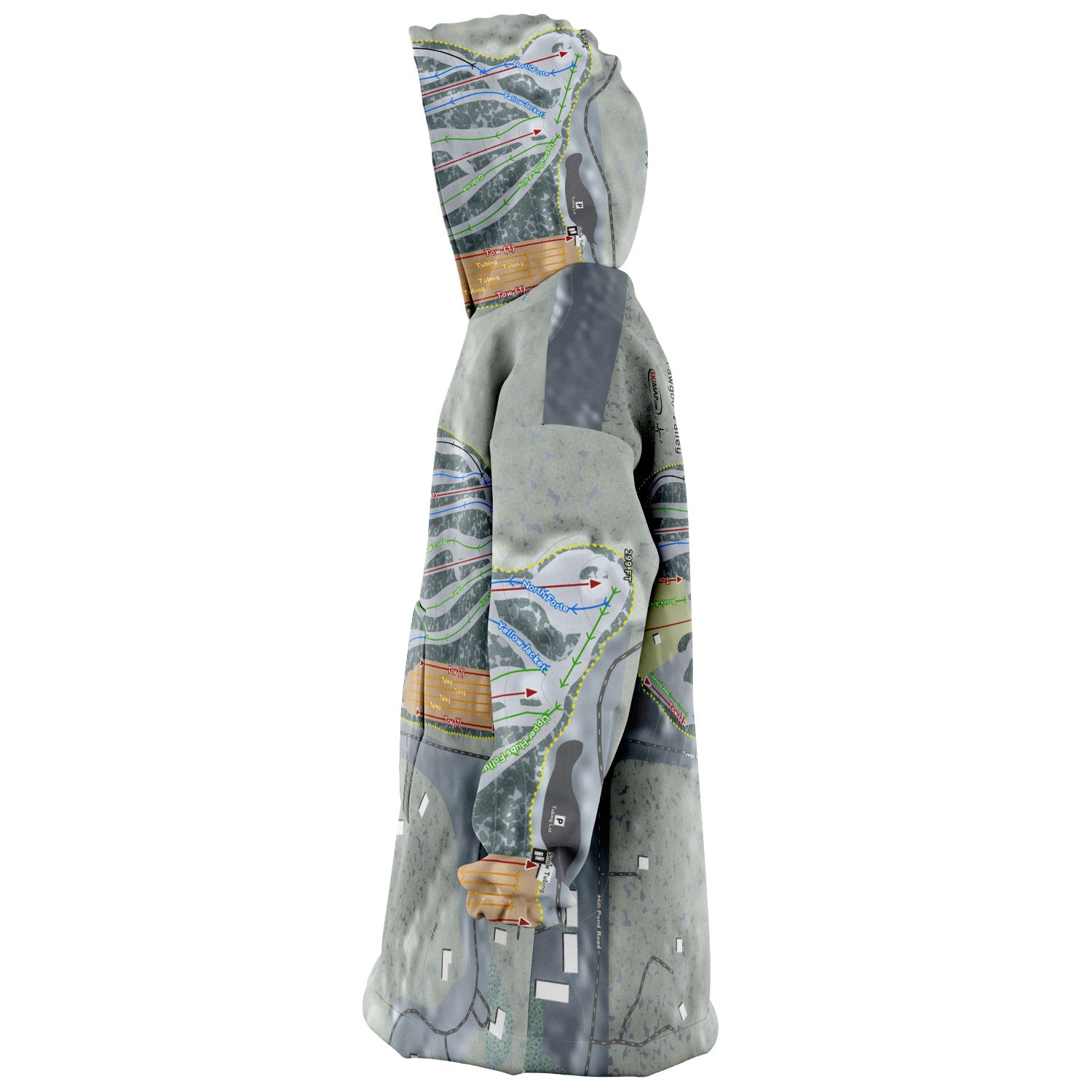 Yawgoo Valley, Rhode Island Ski Trail Map - Snug Hoodie