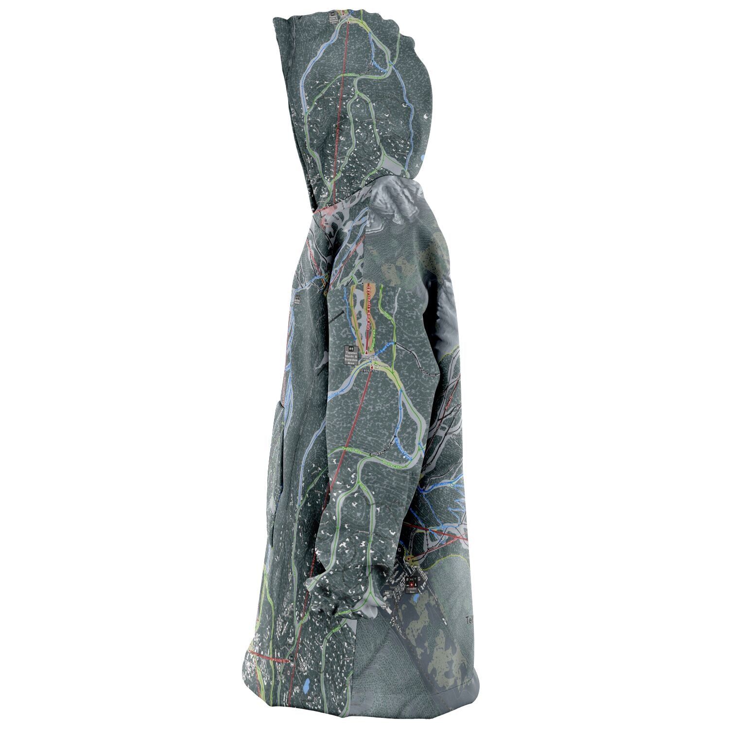 Telluride, Colorado Ski Trail Map - Snug Hoodie