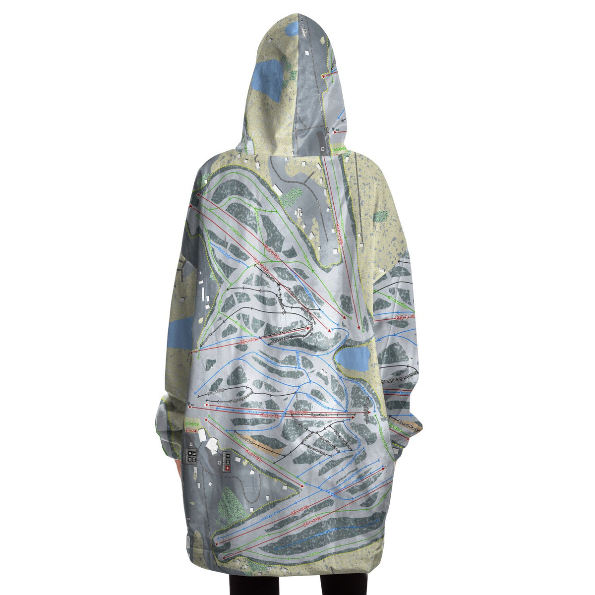 Big Powderhorn, Michigan Ski Trail Map Snug Hoodie