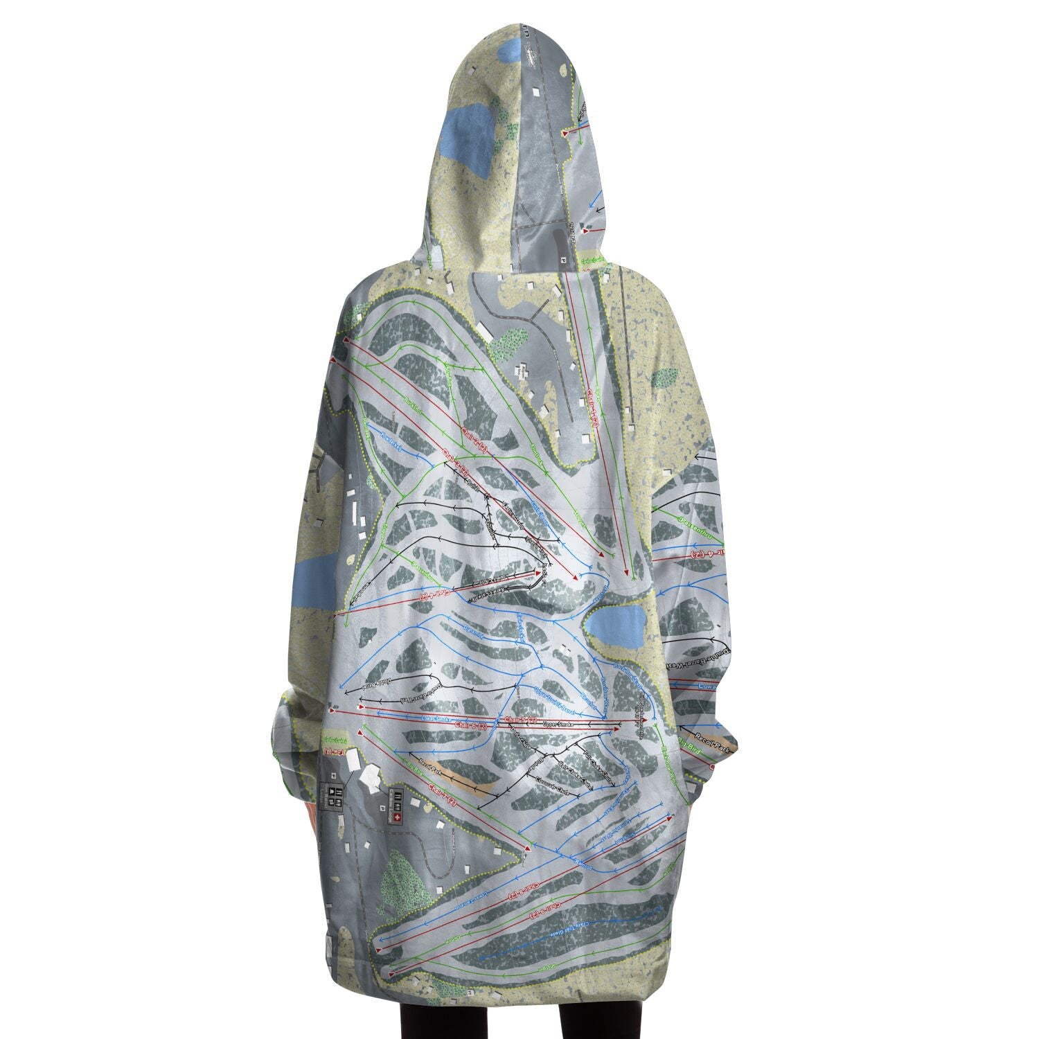 Big Powderhorn, Michigan Ski Trail Map Snug Hoodie