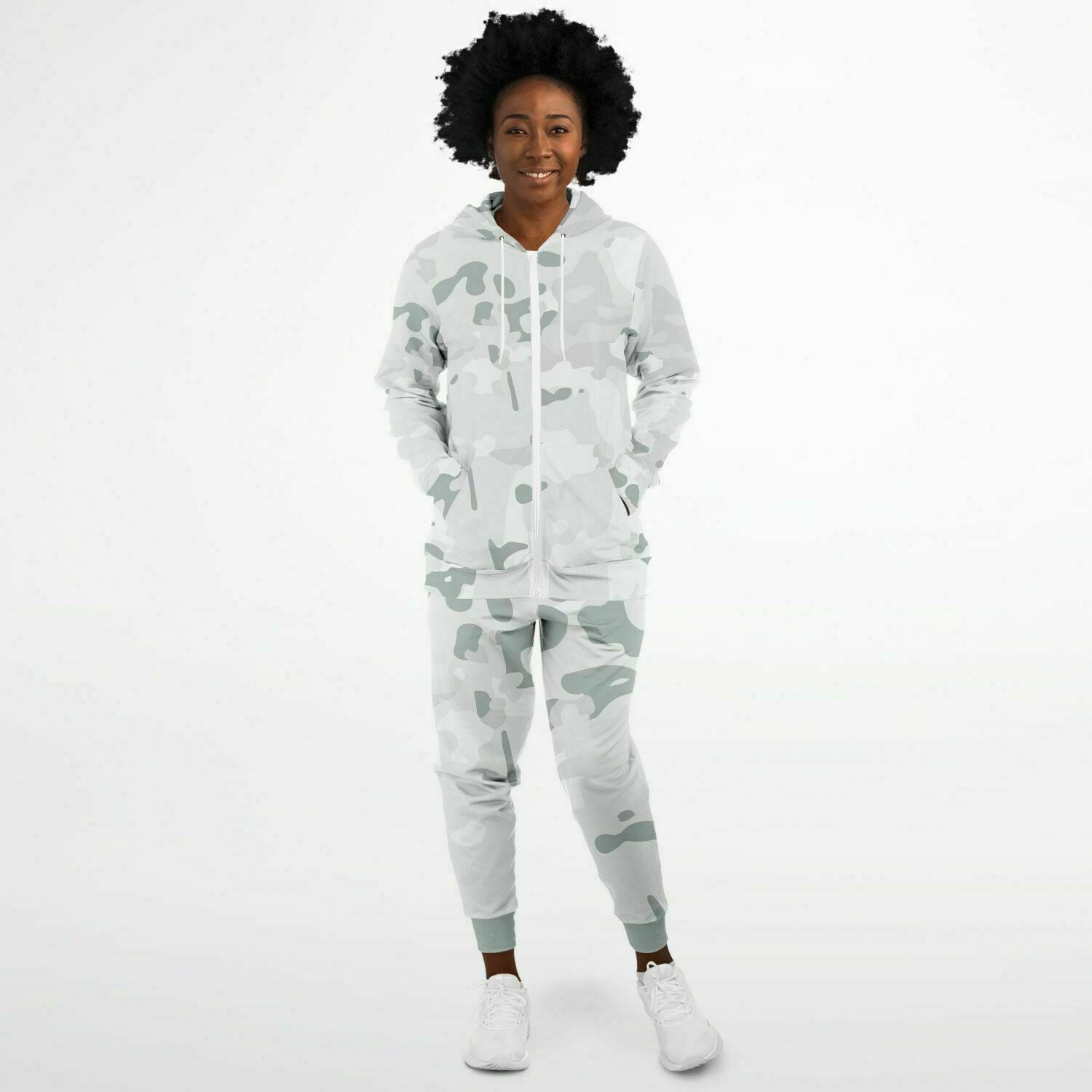 Snow Camo Ziphoodie and Jogger Set