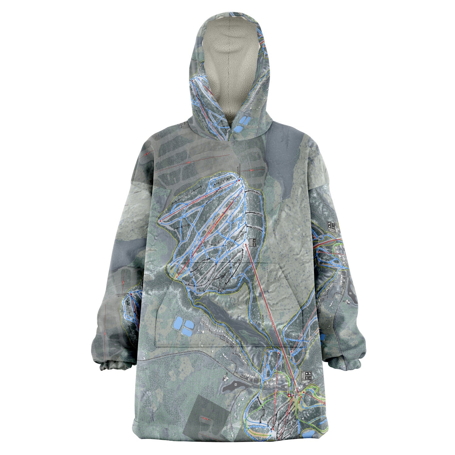 Lutsen Mountains, Minnesota Ski Trail Map - Snug Hoodie