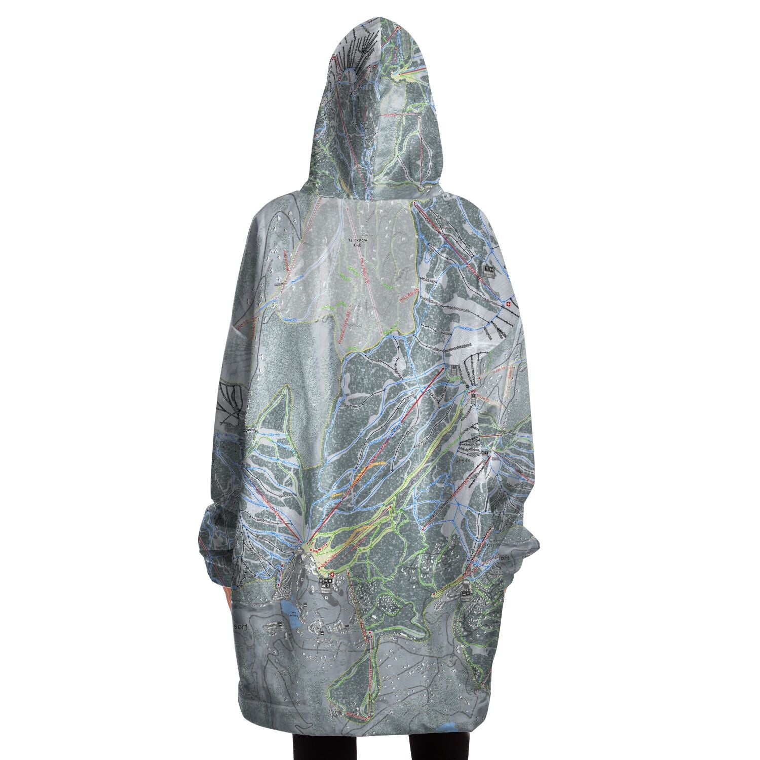 Big Sky, Montana Ski Trail Map - Snug Hoodie