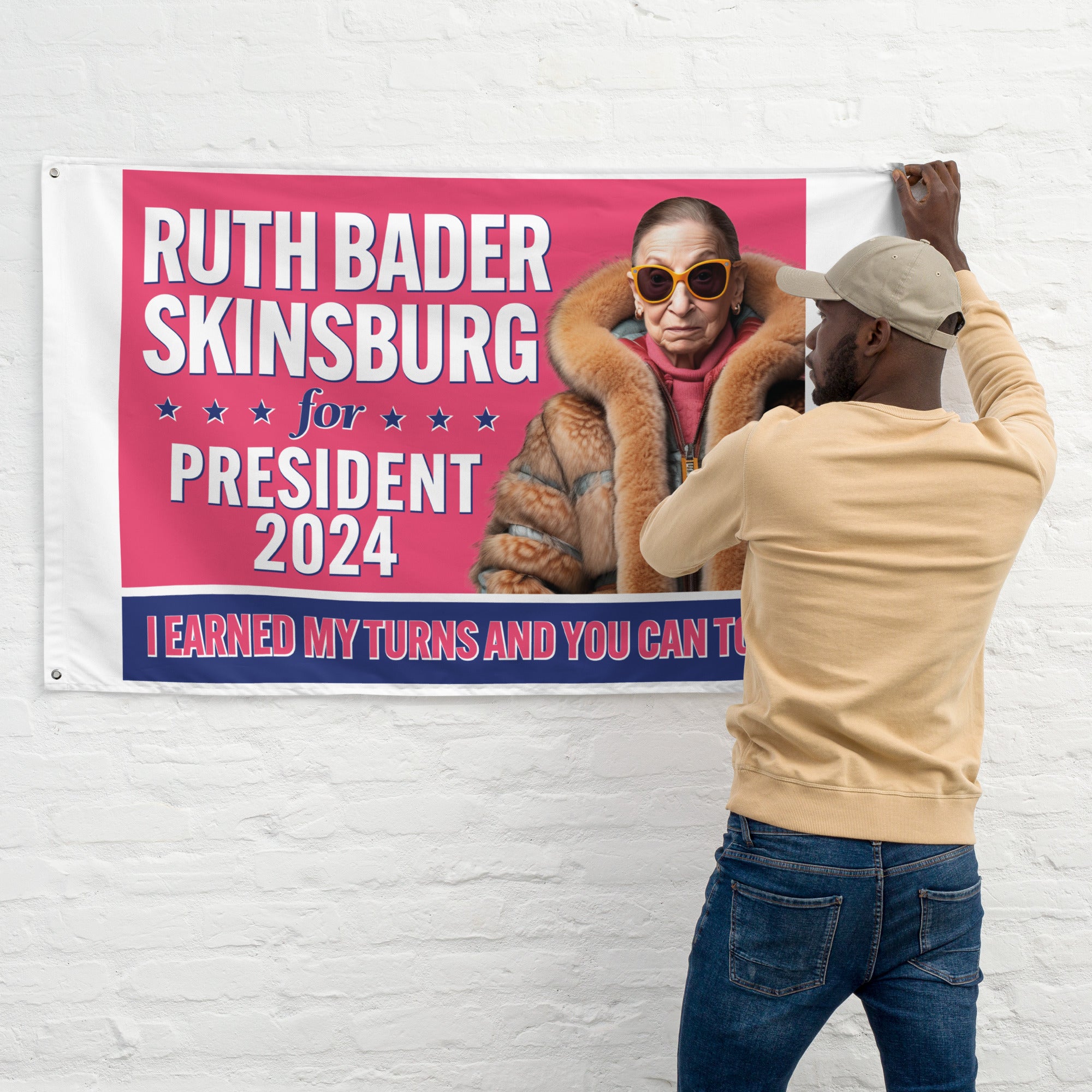 Ruth Bader Skinsburg For President 2024 Flag