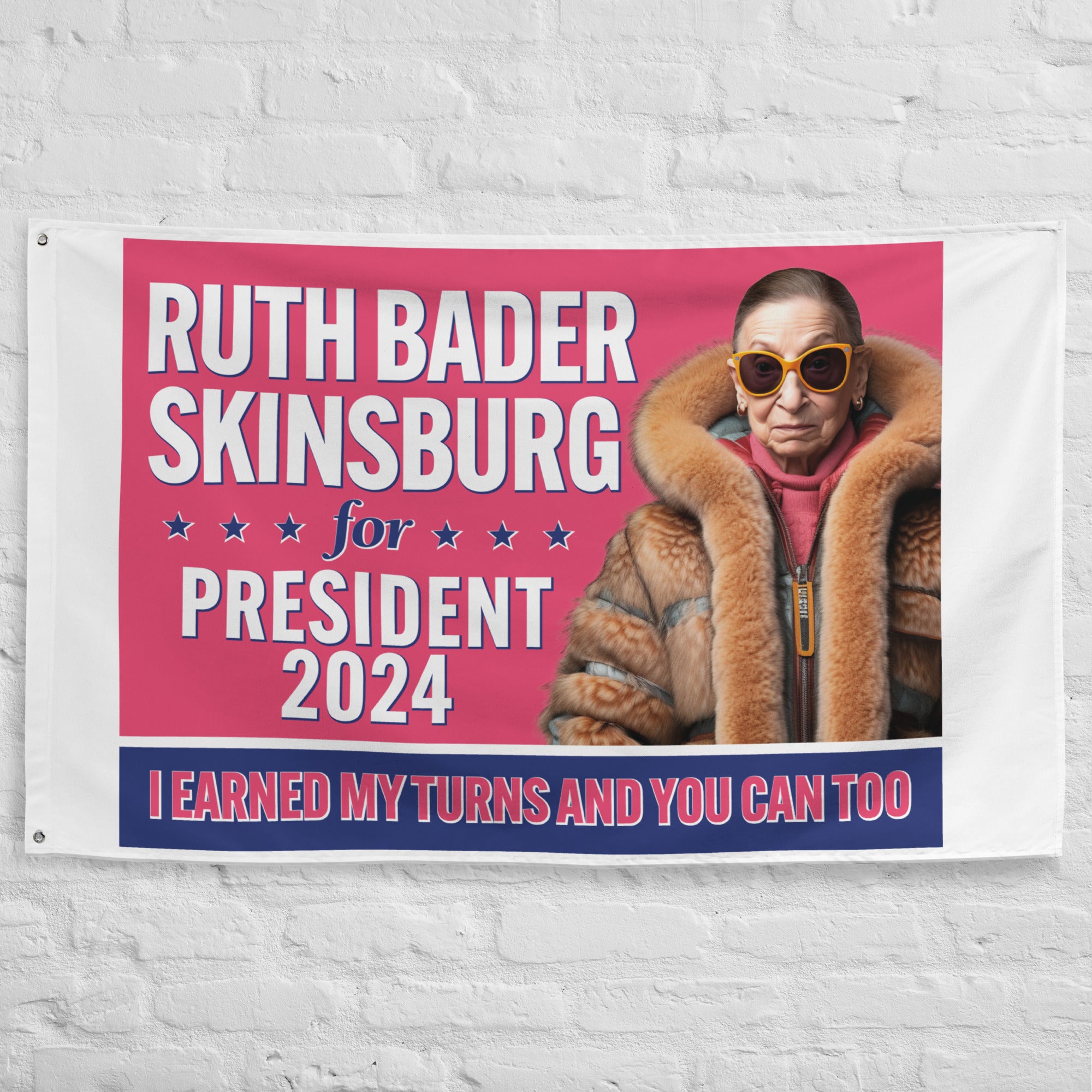 Ruth Bader Skinsburg For President 2024 Flag