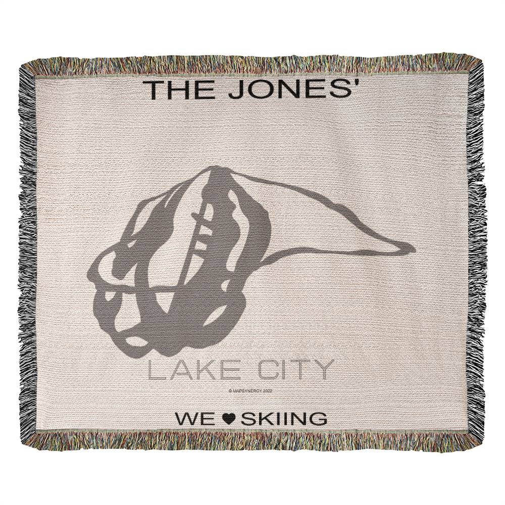 PERSONALIZED LAKE CITY, COLORADO WOVEN BLANKET