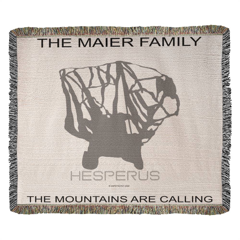 PERSONALIZED HESPERUS, COLORADO WOVEN BLANKET