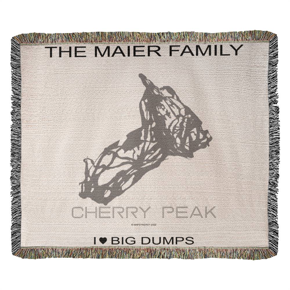 PERSONALIZED CHERRY PEAK, UTAH WOVEN BLANKET