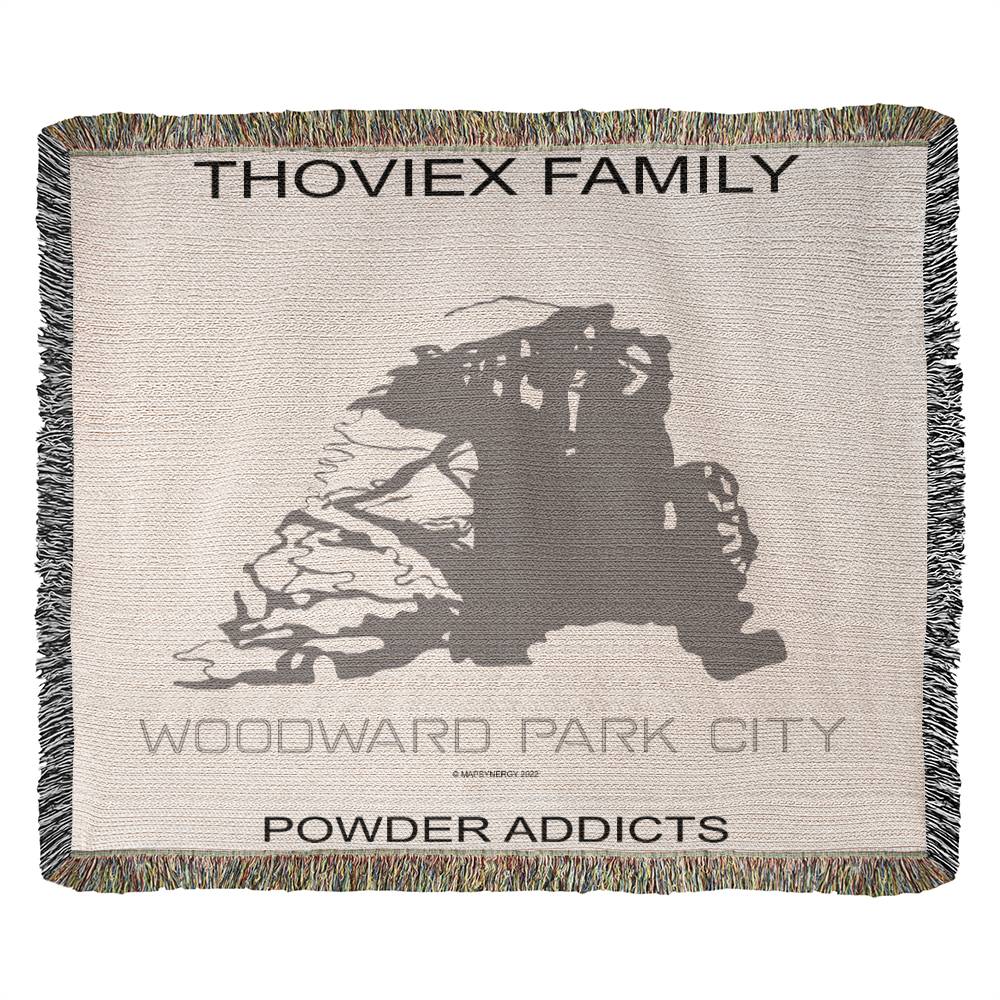 PERSONALIZED WOODWARD PARK CITY, UTAH WOVEN BLANKET