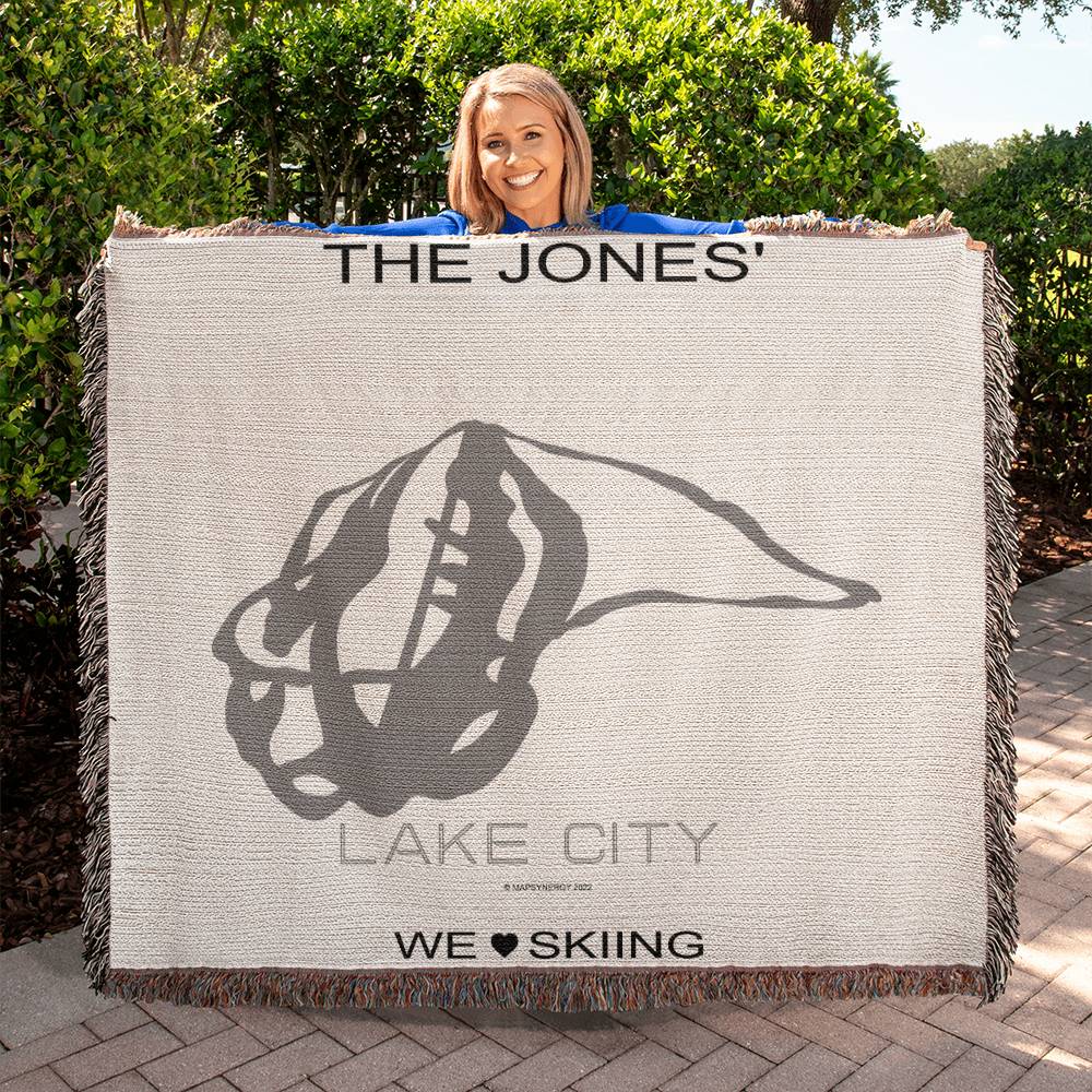 PERSONALIZED LAKE CITY, COLORADO WOVEN BLANKET