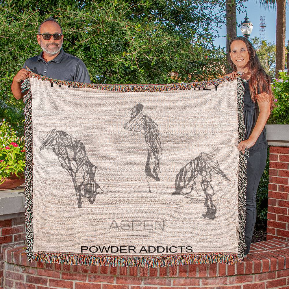 PERSONALIZED ASPEN, COLORADO WOVEN BLANKET