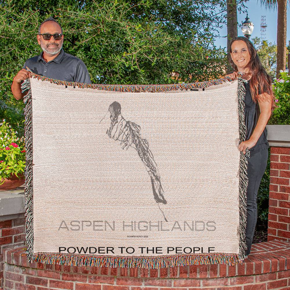 PERSONALIZED ASPEN HIGHLANDS, COLORADO WOVEN BLANKET