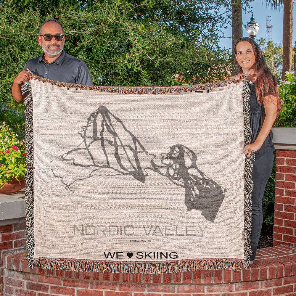 PERSONALIZED NORDIC VALLEY,  WYOMING WOVEN BLANKET