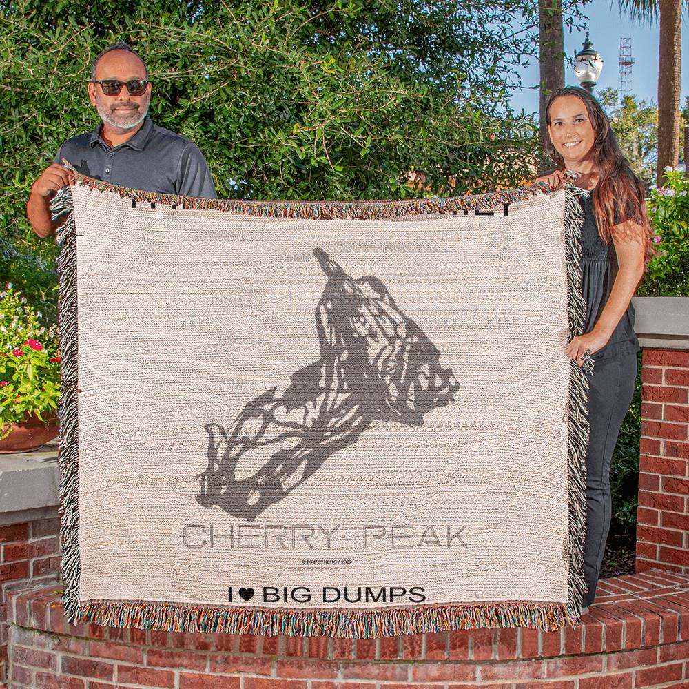 PERSONALIZED CHERRY PEAK, UTAH WOVEN BLANKET