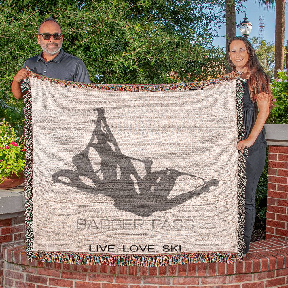 PERSONALIZED Badger Pass, California WOVEN BLANKET