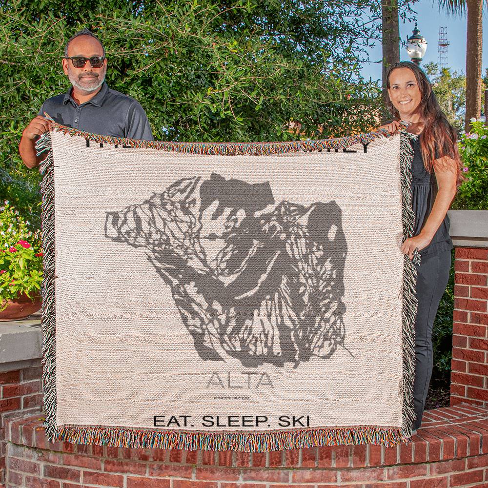 PERSONALIZED ALTA, UTAH WOVEN BLANKET