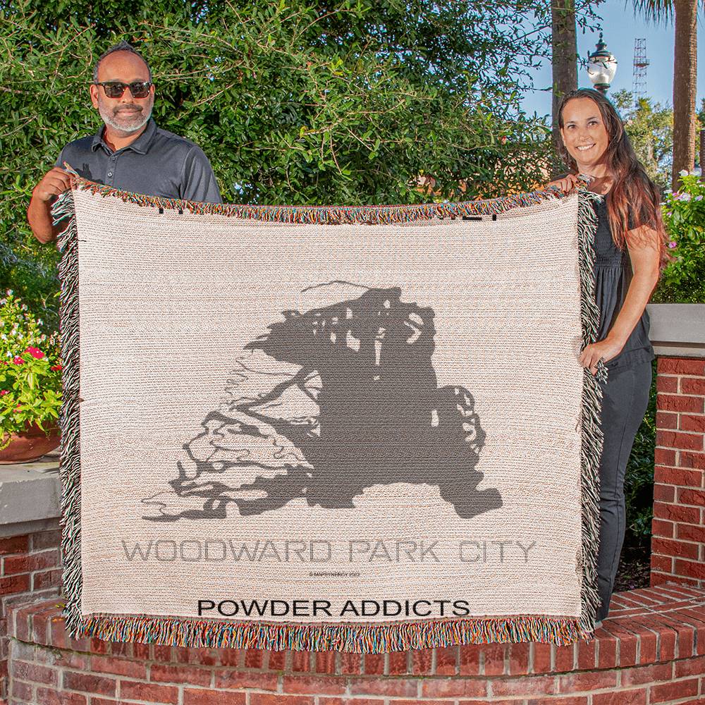 PERSONALIZED WOODWARD PARK CITY, UTAH WOVEN BLANKET