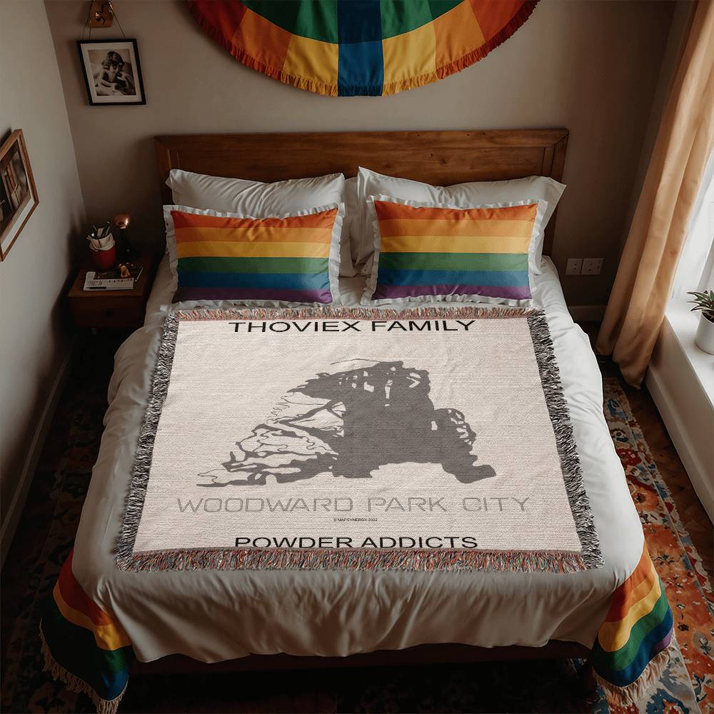 PERSONALIZED WOODWARD PARK CITY, UTAH WOVEN BLANKET