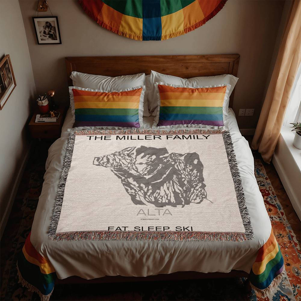 PERSONALIZED ALTA, UTAH WOVEN BLANKET