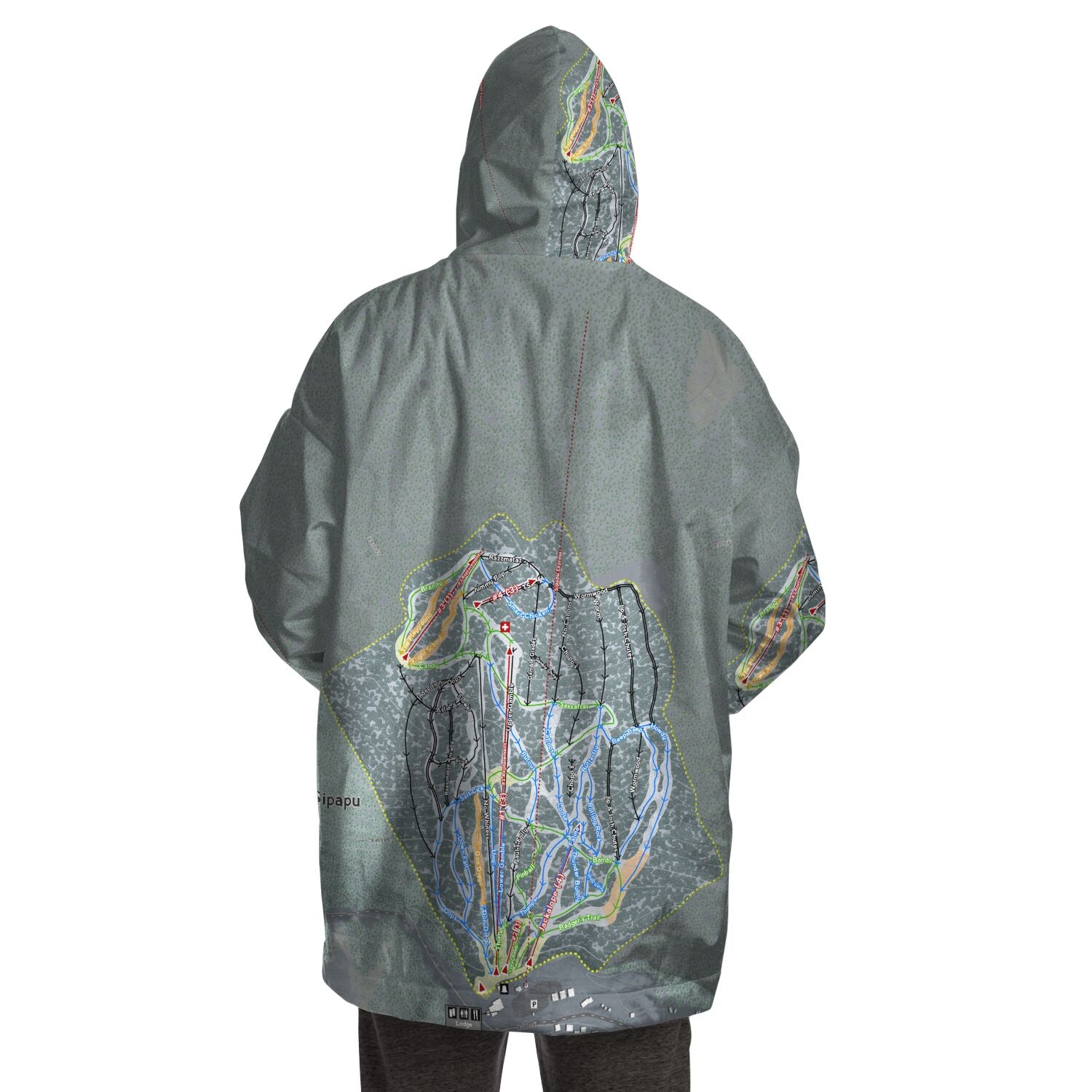 Sipapu, New Mexico Ski Trail Map - Snug Hoodie