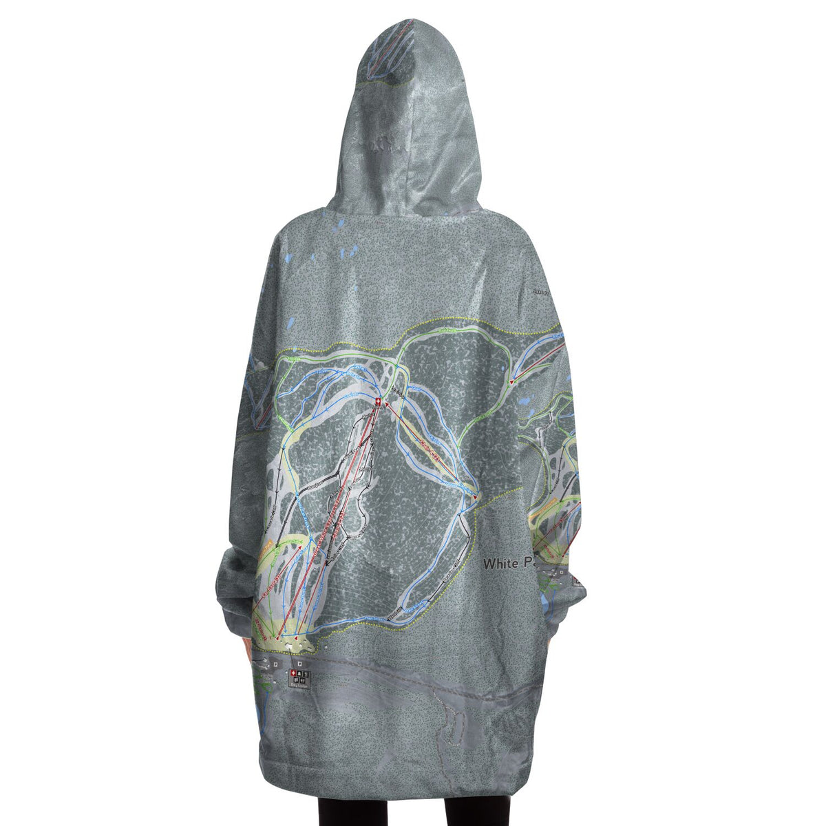 White Pass, Washington Ski Trail Map - Snug Hoodie