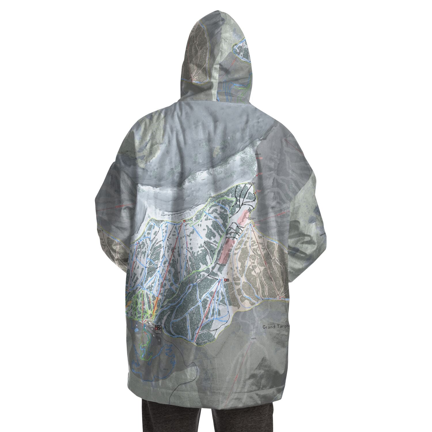 Grand Targhee, Wyoming Ski Trail Map - Snug Hoodie