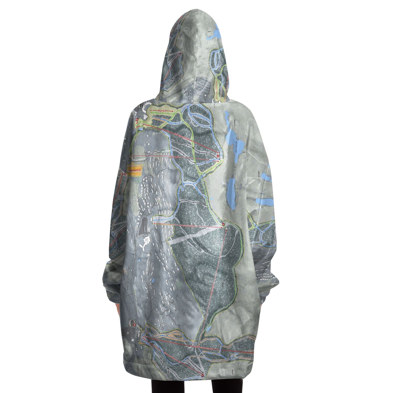 Mountain Creek, New Jersey Ski Trail Map - Snug Hoodie