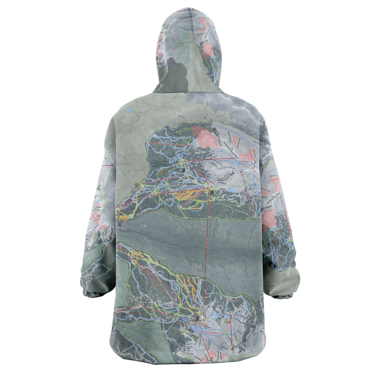 Whistler Blackcomb, British Columbia Ski Trail Map Snug Hoodie