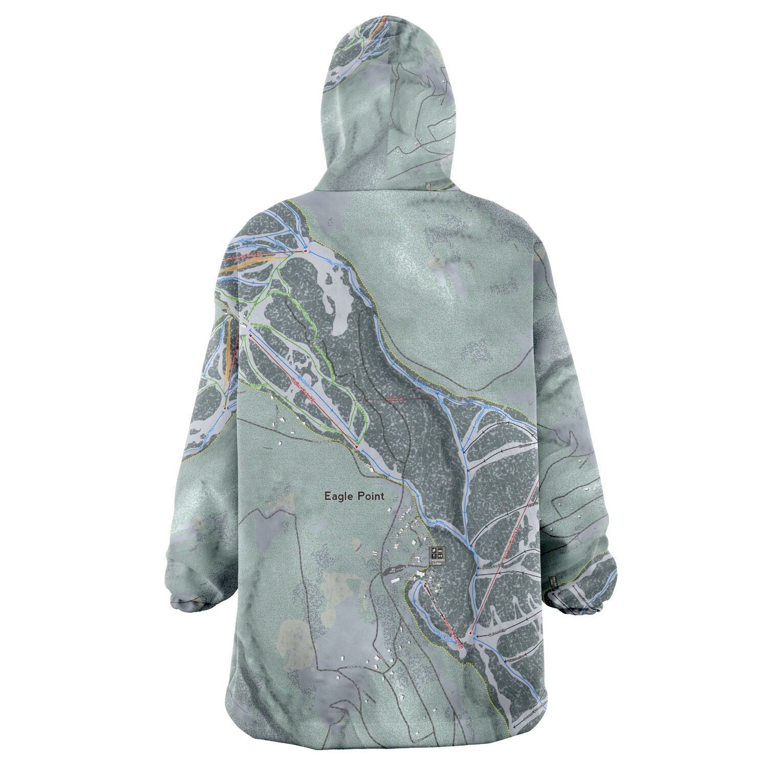 Eagle Point, Utah Ski Trail Map - Snug Hoodie