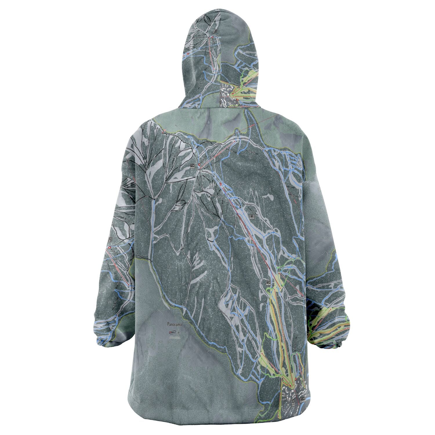 Panorama, British Columbia Ski Trail Map - Snug Hoodie