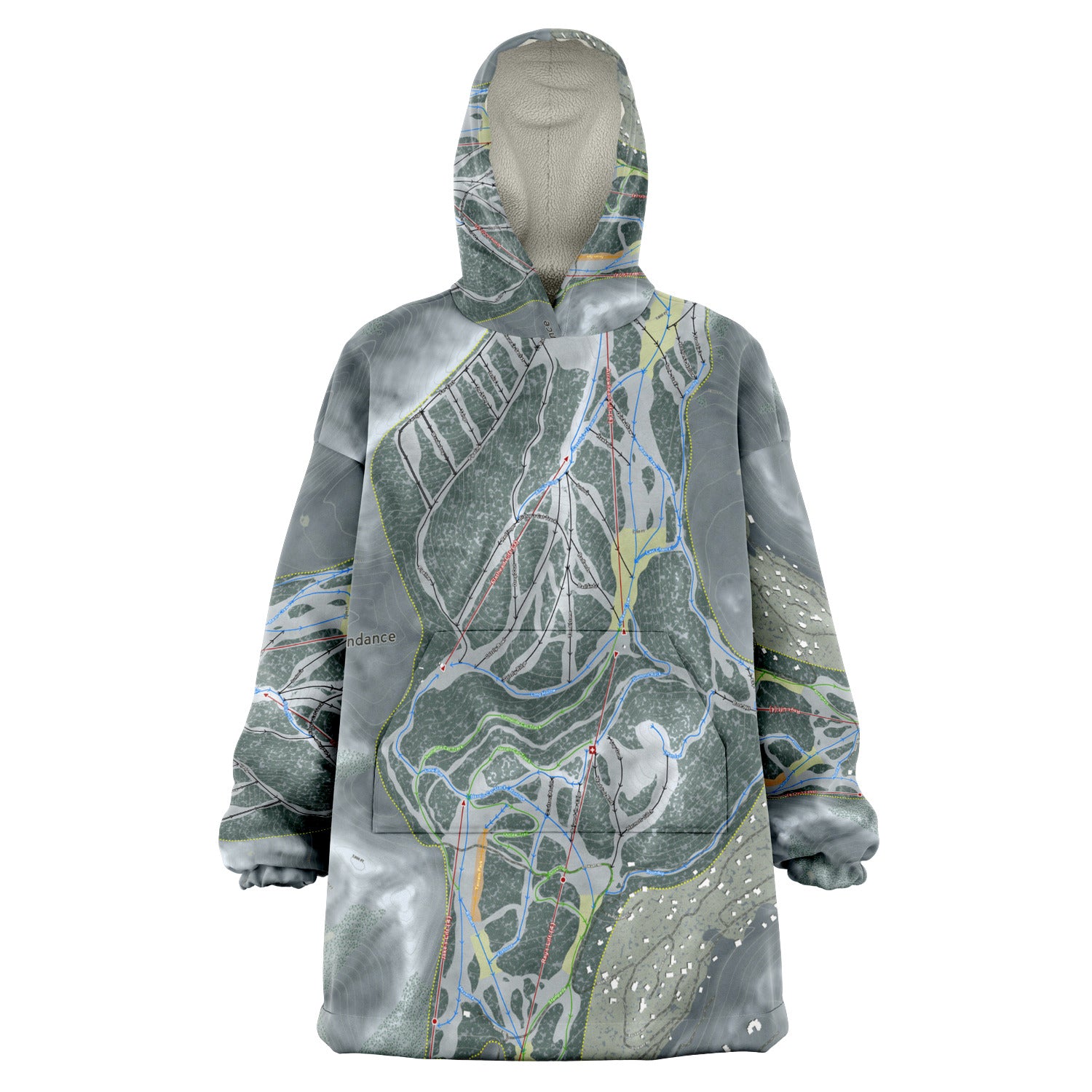 Sundance, Utah Ski Trail Map - Snug Hoodie