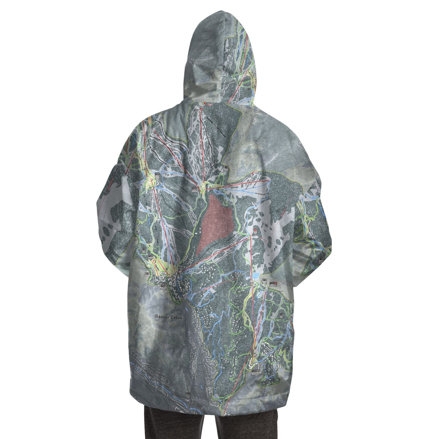 Beaver Creek, Colorado Ski Trail Map - Snug Hoodie