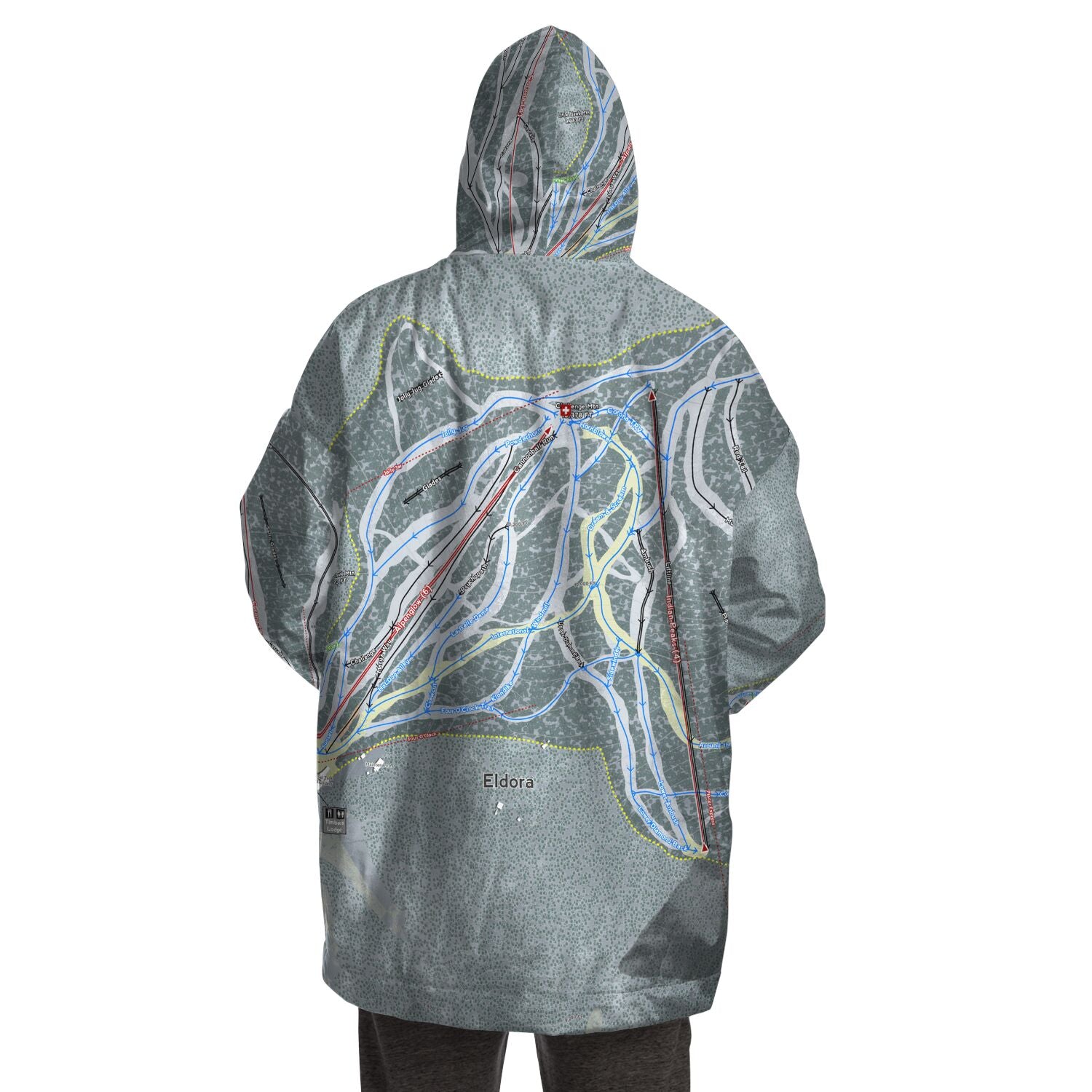 Eldora, Colorado Ski Trail Map - Snug Hoodie