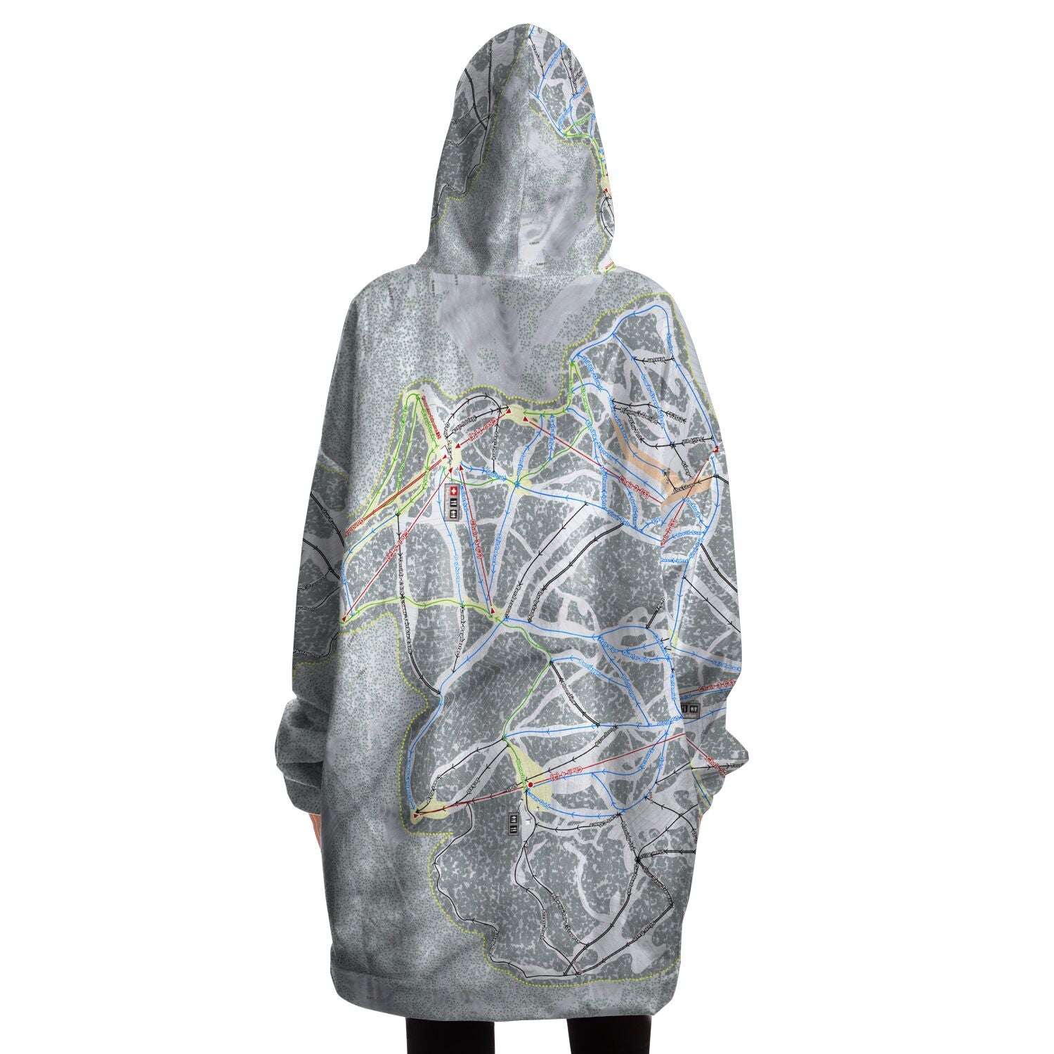 Silver Mountain, Idaho Ski Trail Map - Snug Hoodie