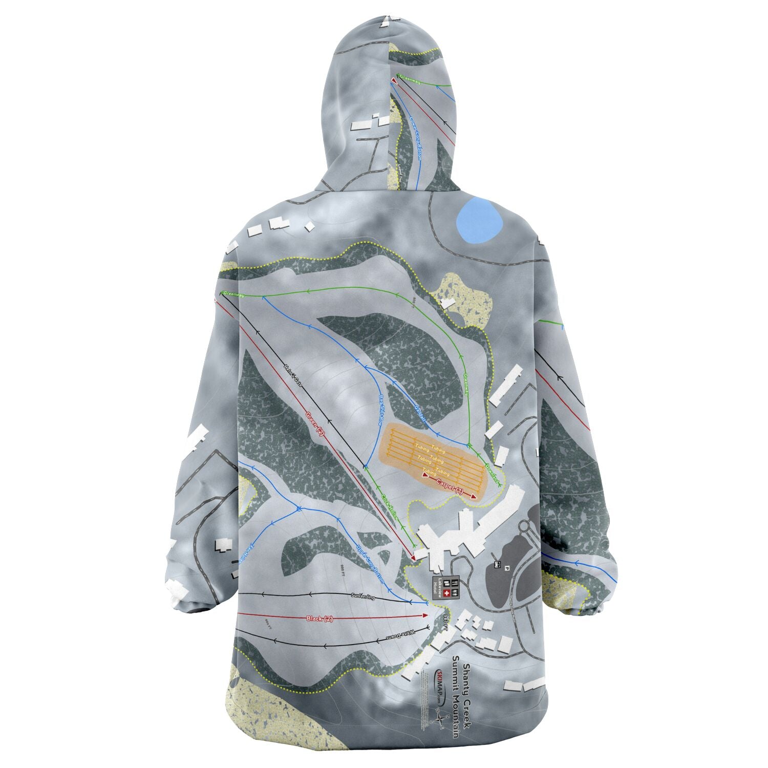 Shanty Creek Summit Mtn, Michigan Ski Trail Map - Snug Hoodie