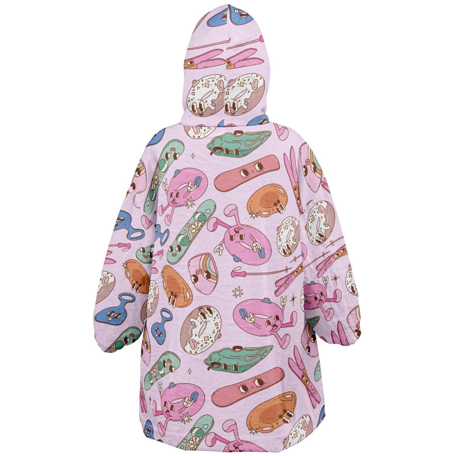 Youth Map Print Reversible Snug Hoodie - AOP