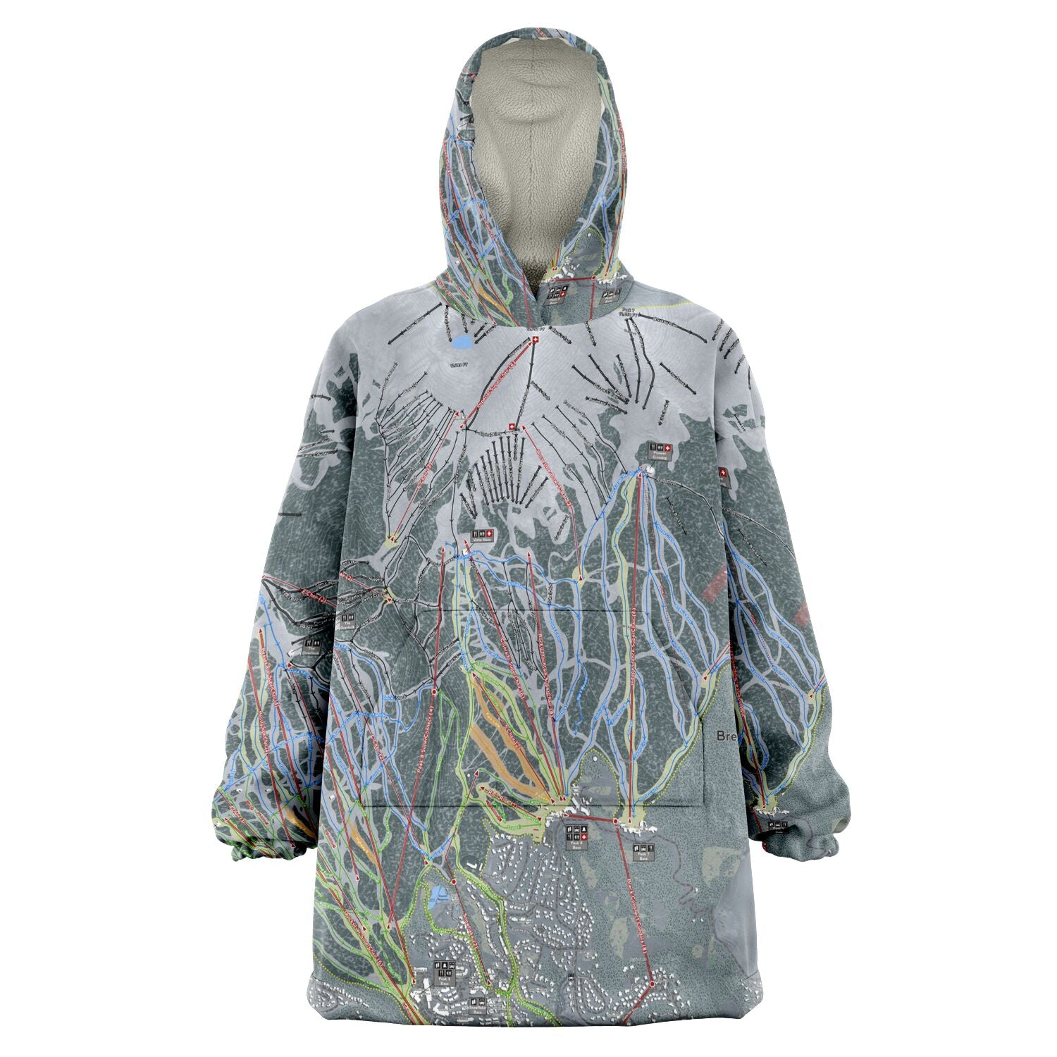 Breckenridge, Colorado Ski Trail Map - Snug Hoodie