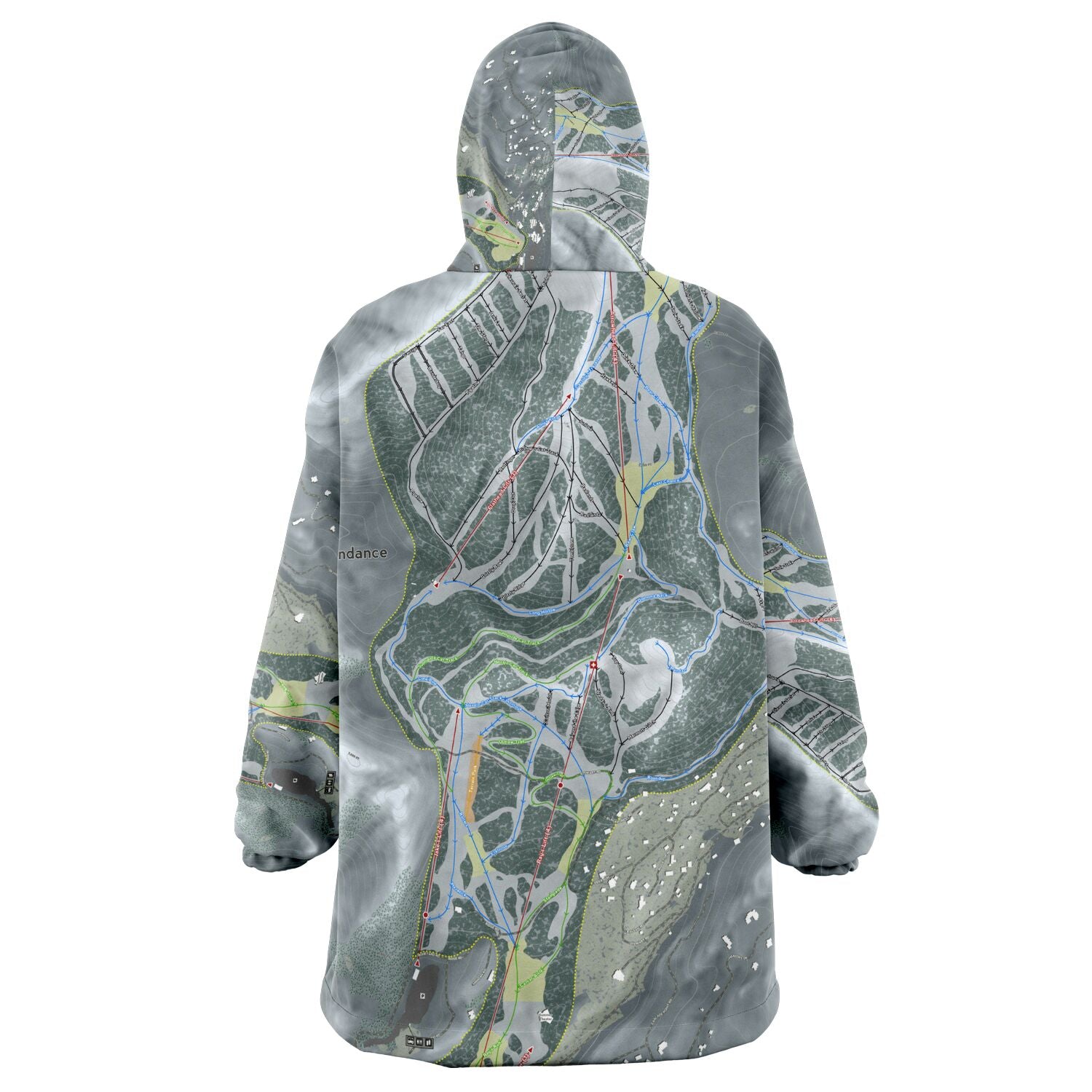 Sundance, Utah Ski Trail Map - Snug Hoodie