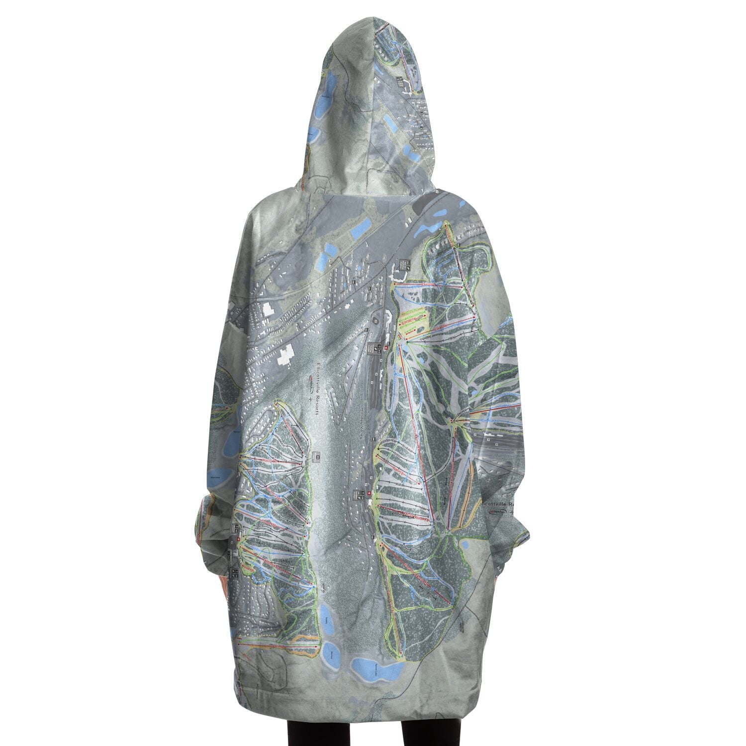 Holiday Valley Combo, New York Ski Trail Map - Snug Hoodie